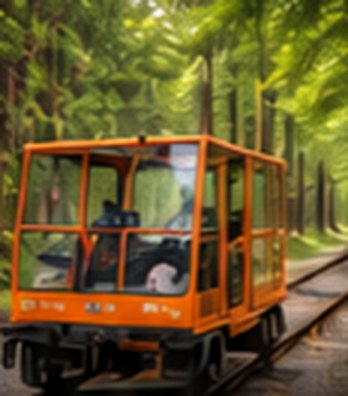 Drezyna na leśnej trasie